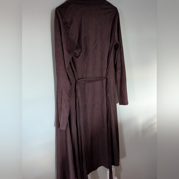 Faux Suede wrap cardigan - Picture 6 of 9